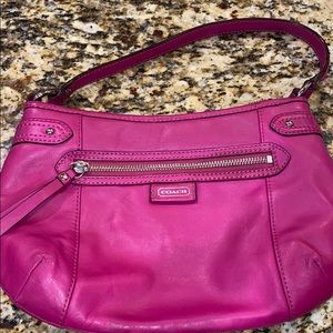 Pink coach leather purse